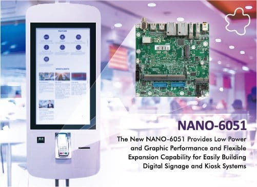 Portwell NANO-6051 NANO-ITX Embedded Board with Intel<sup>®</sup>8th Generation Core Processors